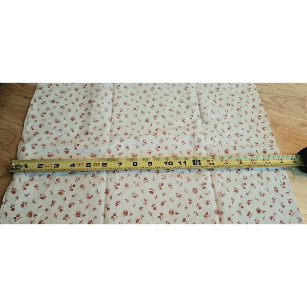 VTG Ralph Lauren Colchester Standard Pillowcases Pair Red Cream Floral Ruffled N